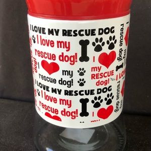 Dog Treat Jar See Thru Glass at Bottom See When It’s Low ! Great gift 🎁